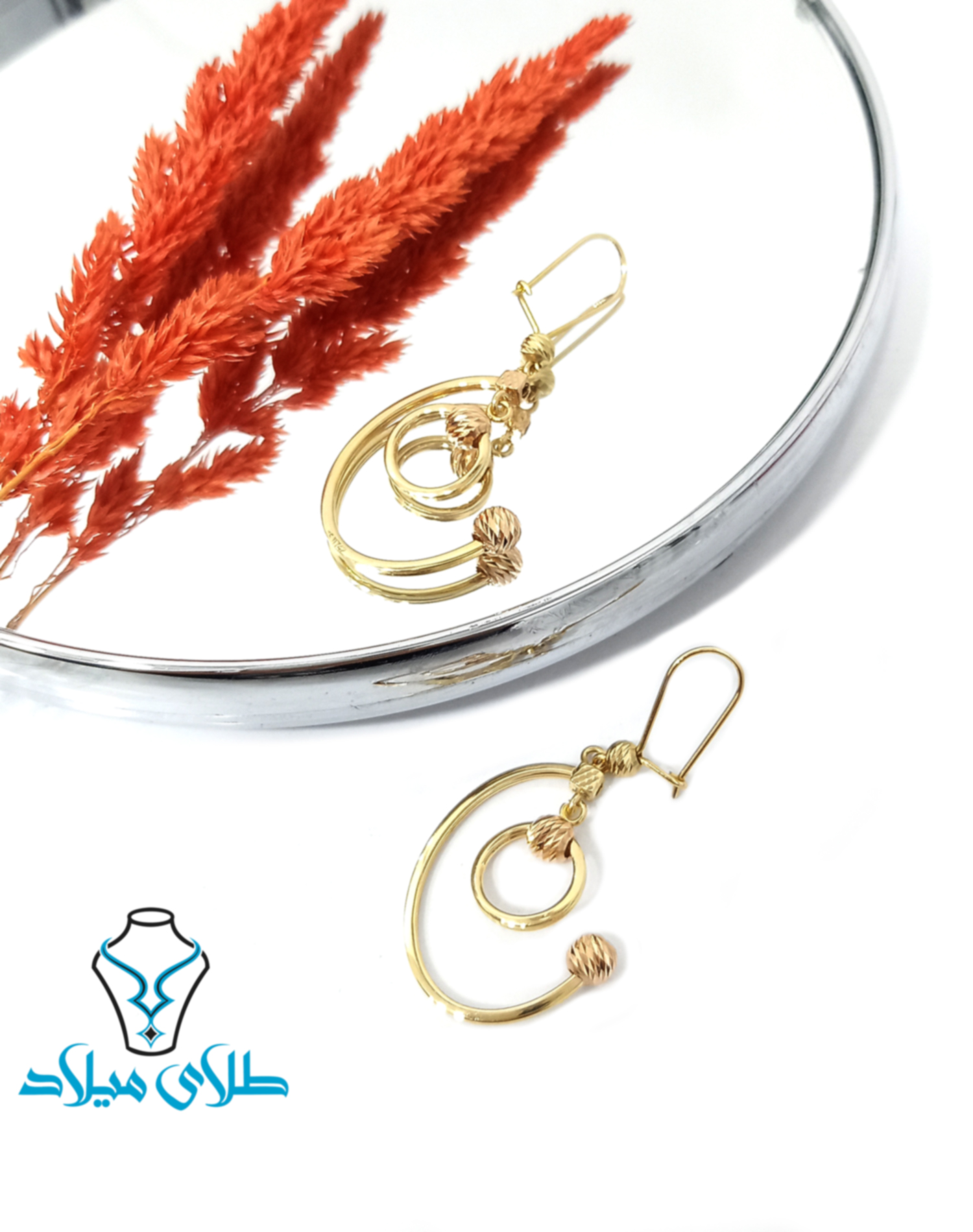 گوشواره آویز سولینا · گوشواره آویز طلا