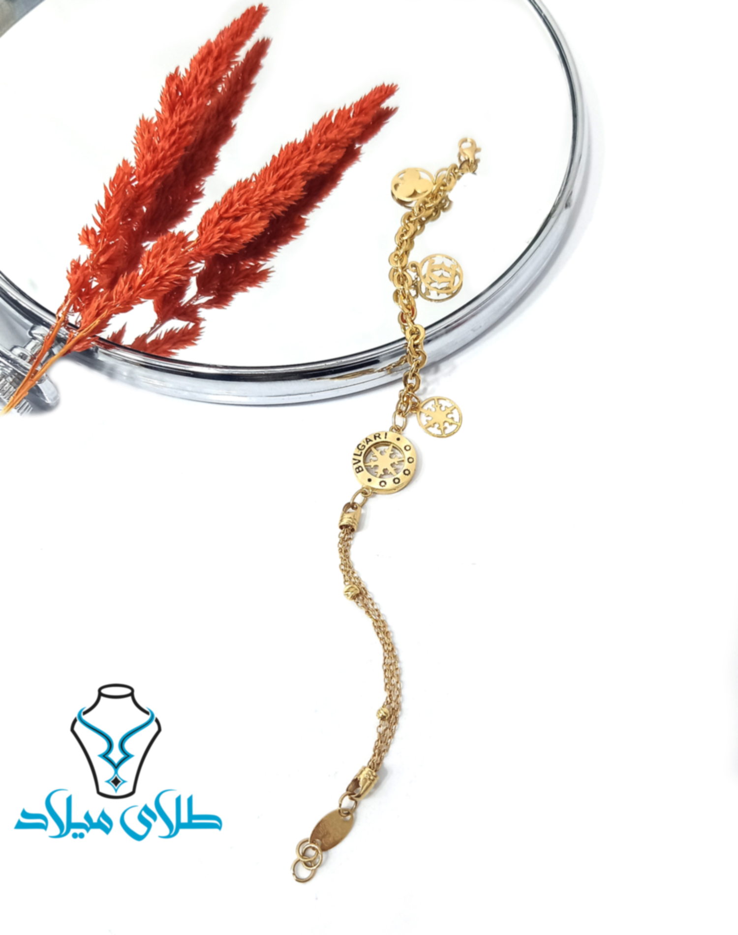 دستبند طلا بولگاری کد1 · دستبند زنجیری