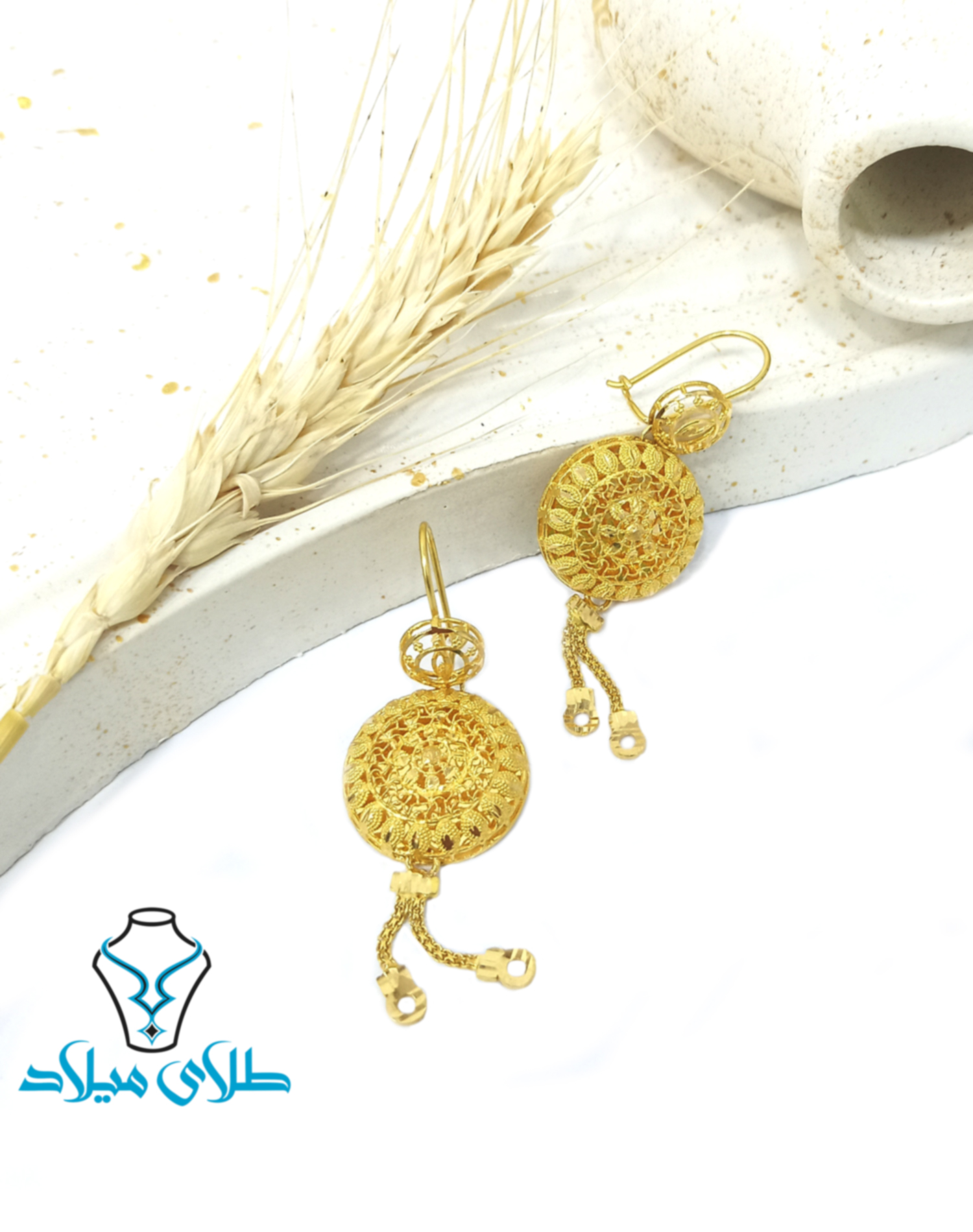 گوشواره آویز نازان · گوشواره آویز طلا