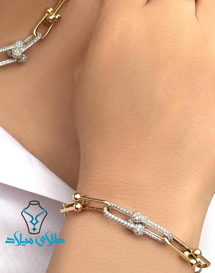 دستبند طلا تیفانی کد5 · دستبند زنجیری · 18 عیار · 8.15 گرم