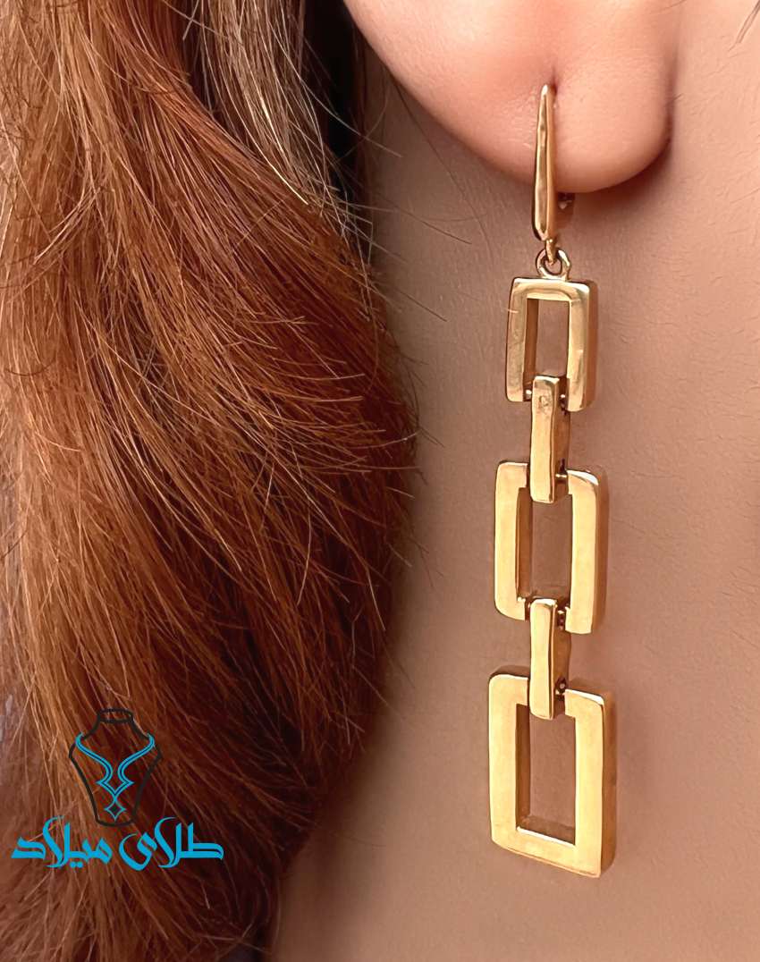 گوشواره آویز ژانیتا · گوشواره آویز طلا