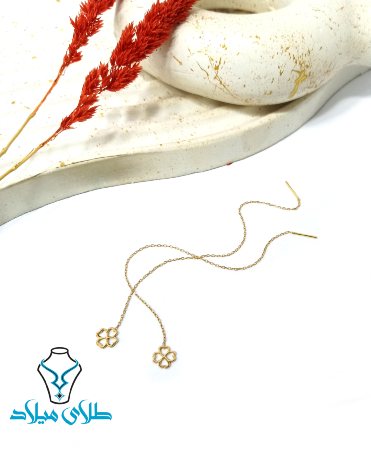گوشواره بخیه ای نهال · گوشواره طلا