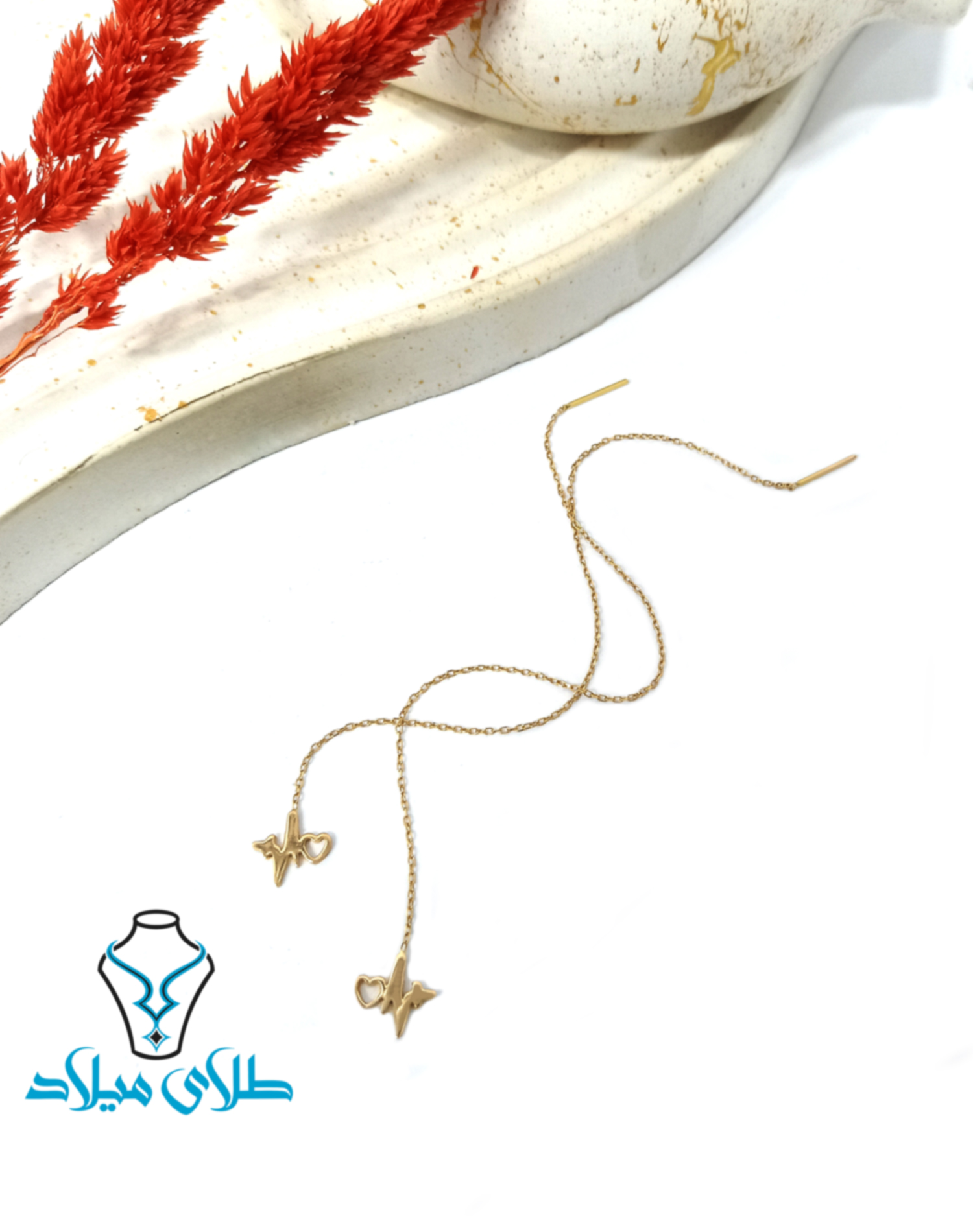 گوشواره بخیه ای تیارا · گوشواره طلا