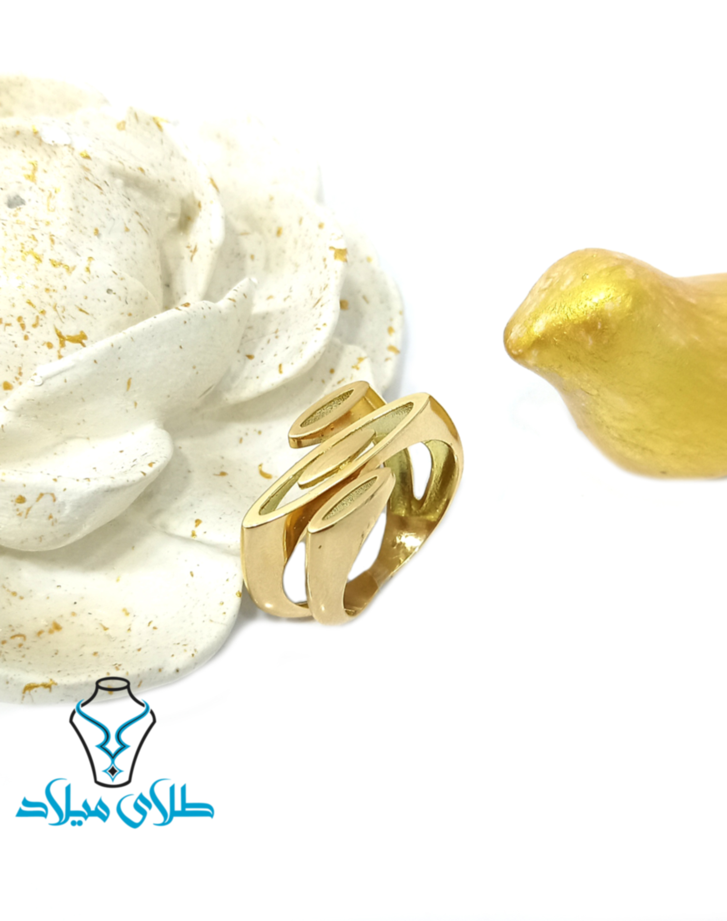 انگشتر آروسا · انگشتر بدون نگین طلا · 18 عیار · 4.99 گرم