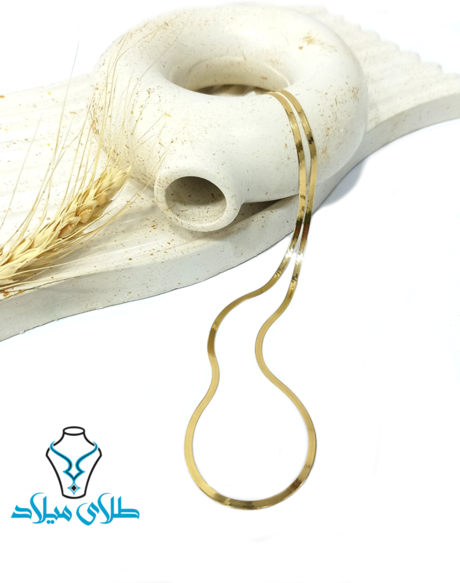 گردنبند طلا هرینگبون کد5 · زنجیر طلا مردانه
