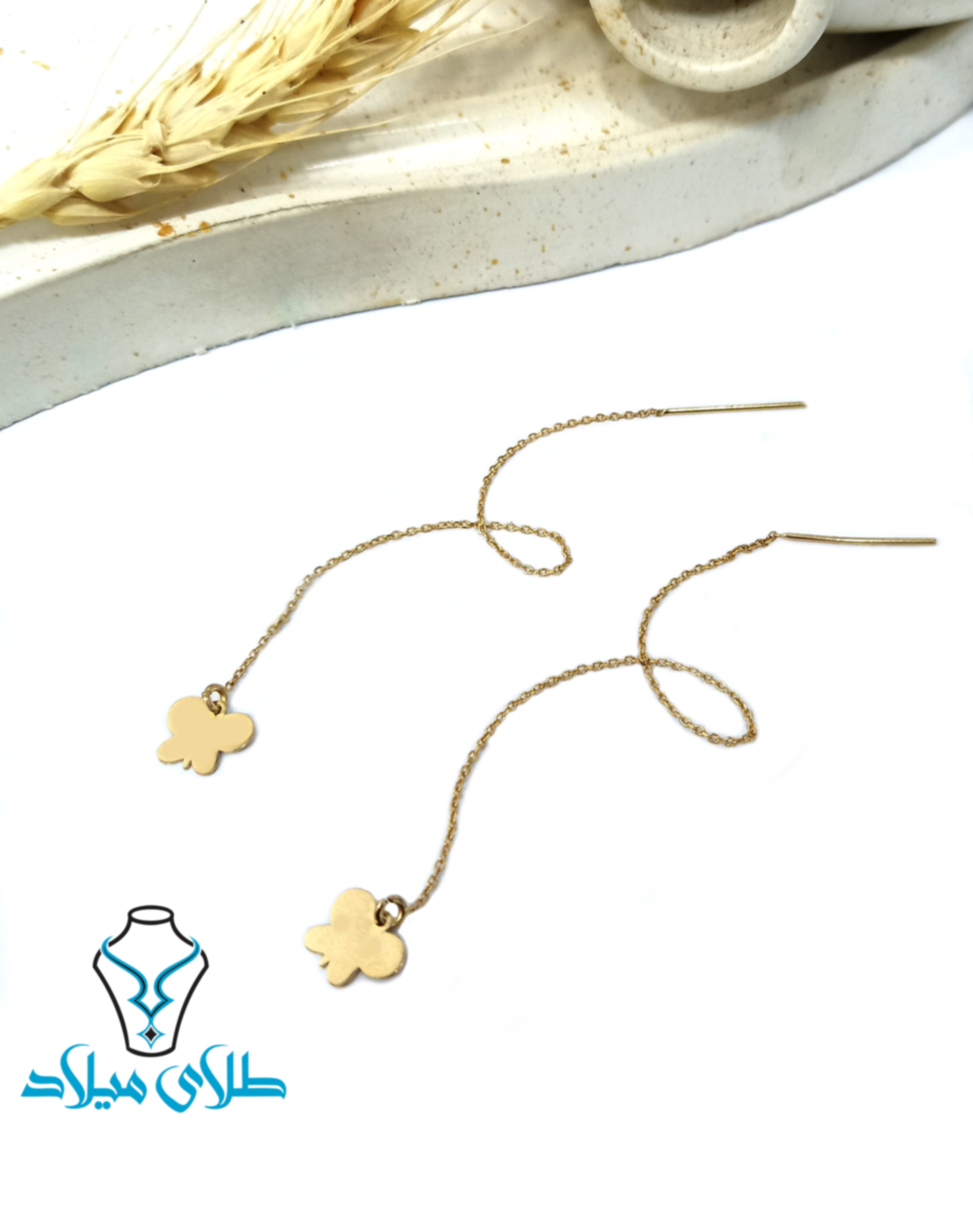 گوشواره بخیه‌ای نینا · گوشواره طلا