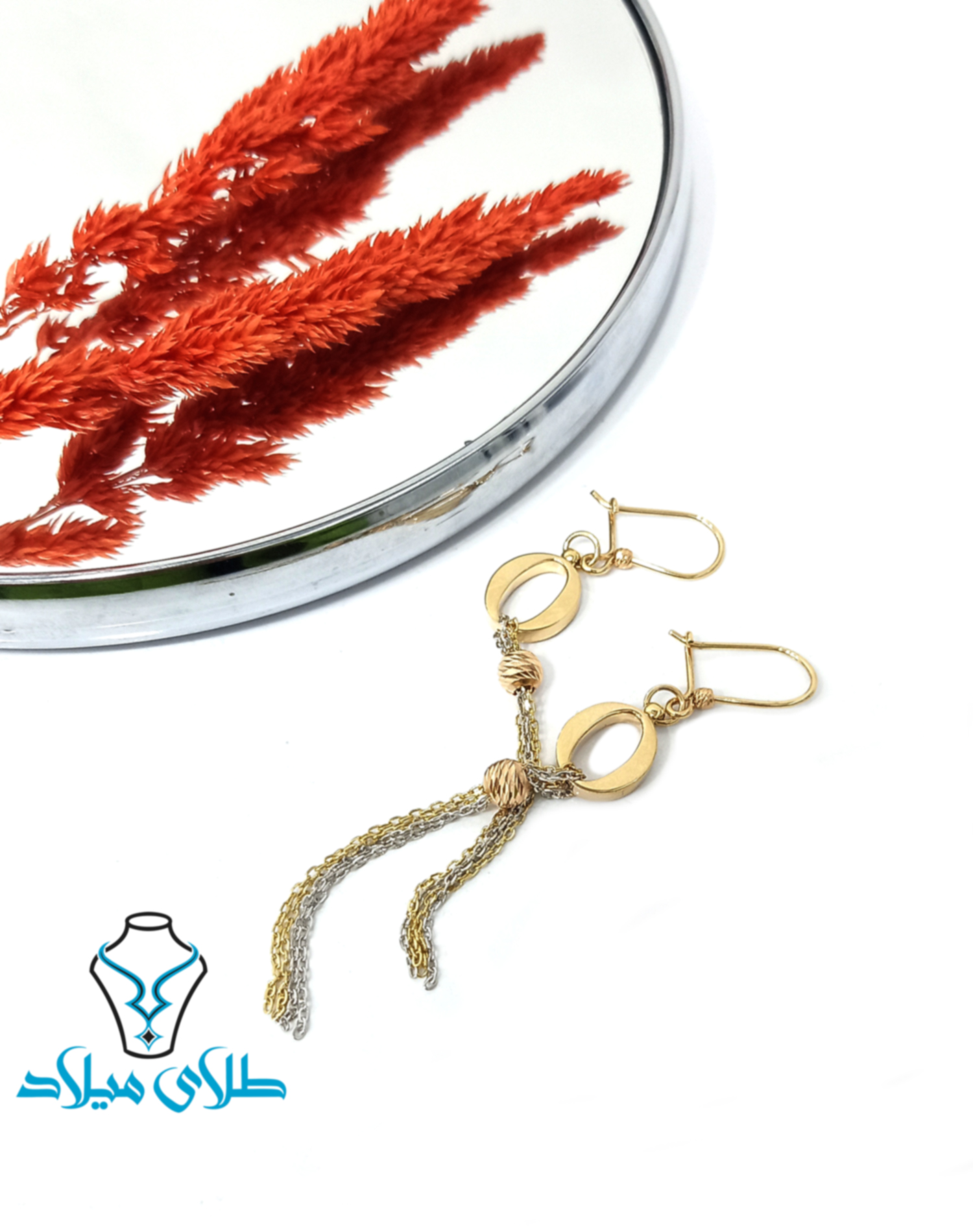 گوشواره آویز نائیریکا · گوشواره آویز طلا