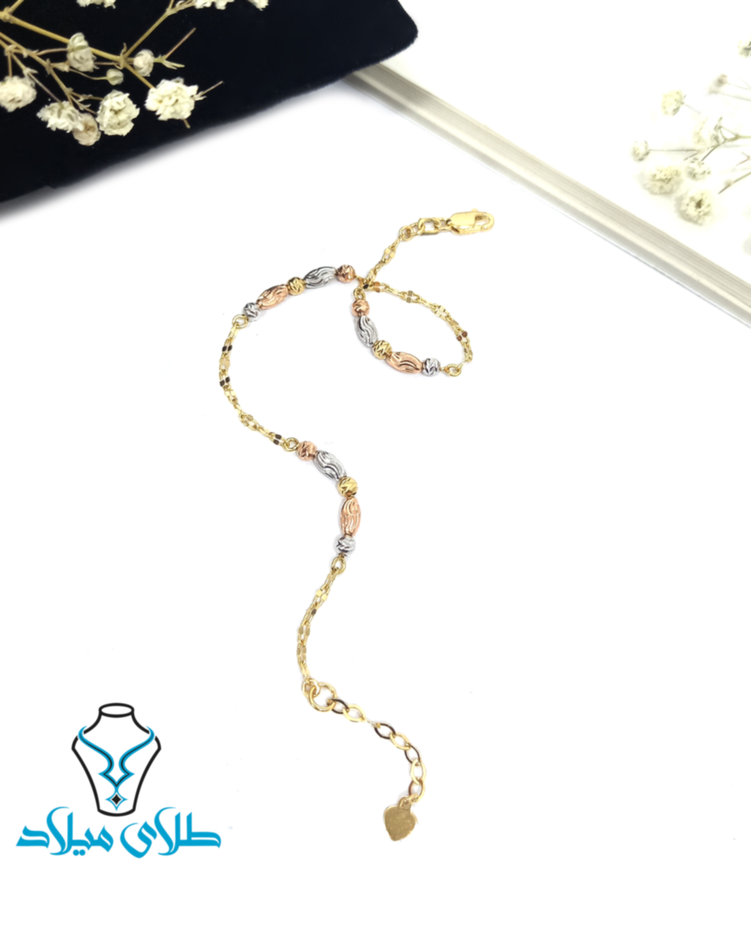 دستبند طلا گندم · دستبند زنجیری · 18 عیار · 2.98 گرم