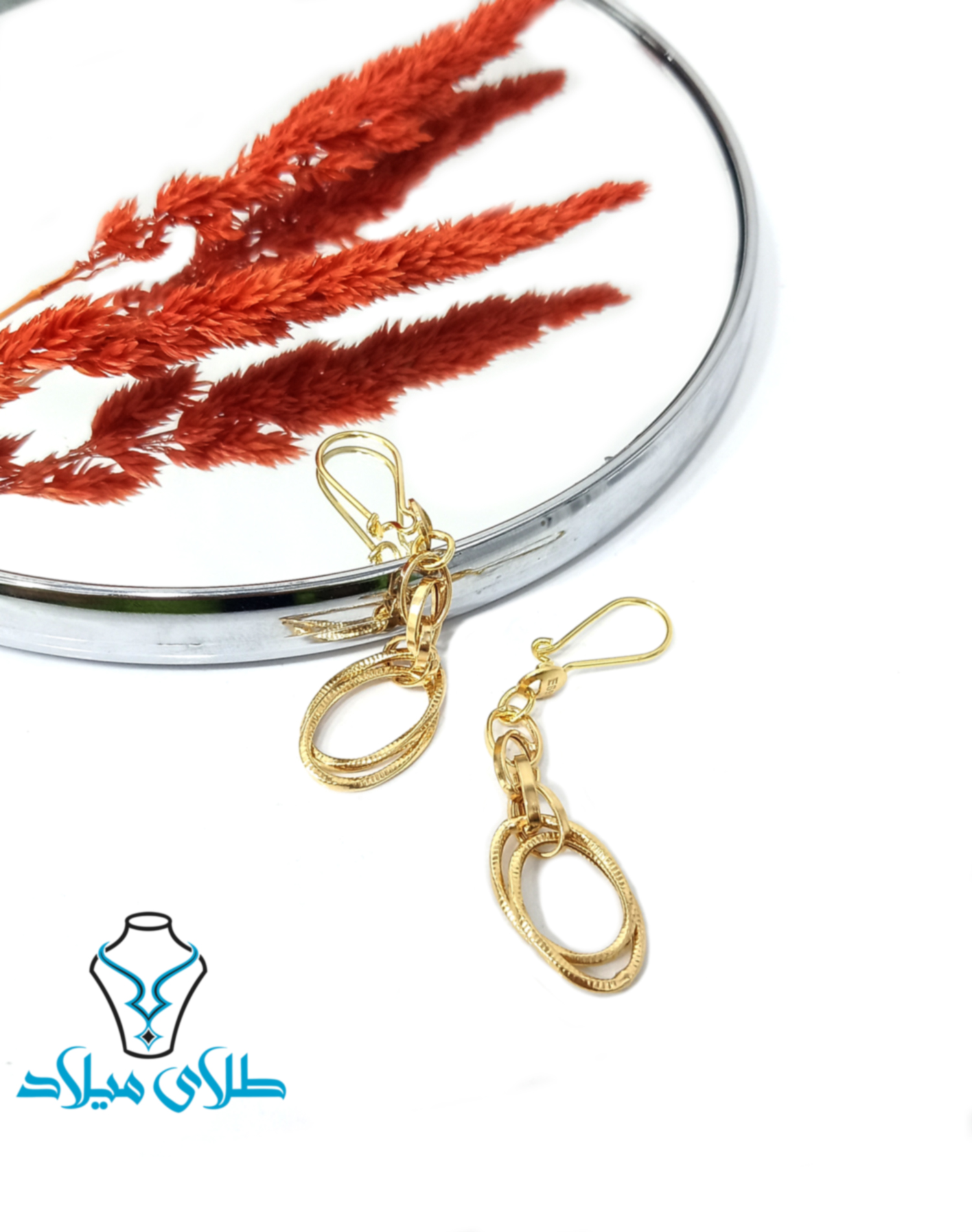گوشواره آویز مانیشا · گوشواره آویز طلا