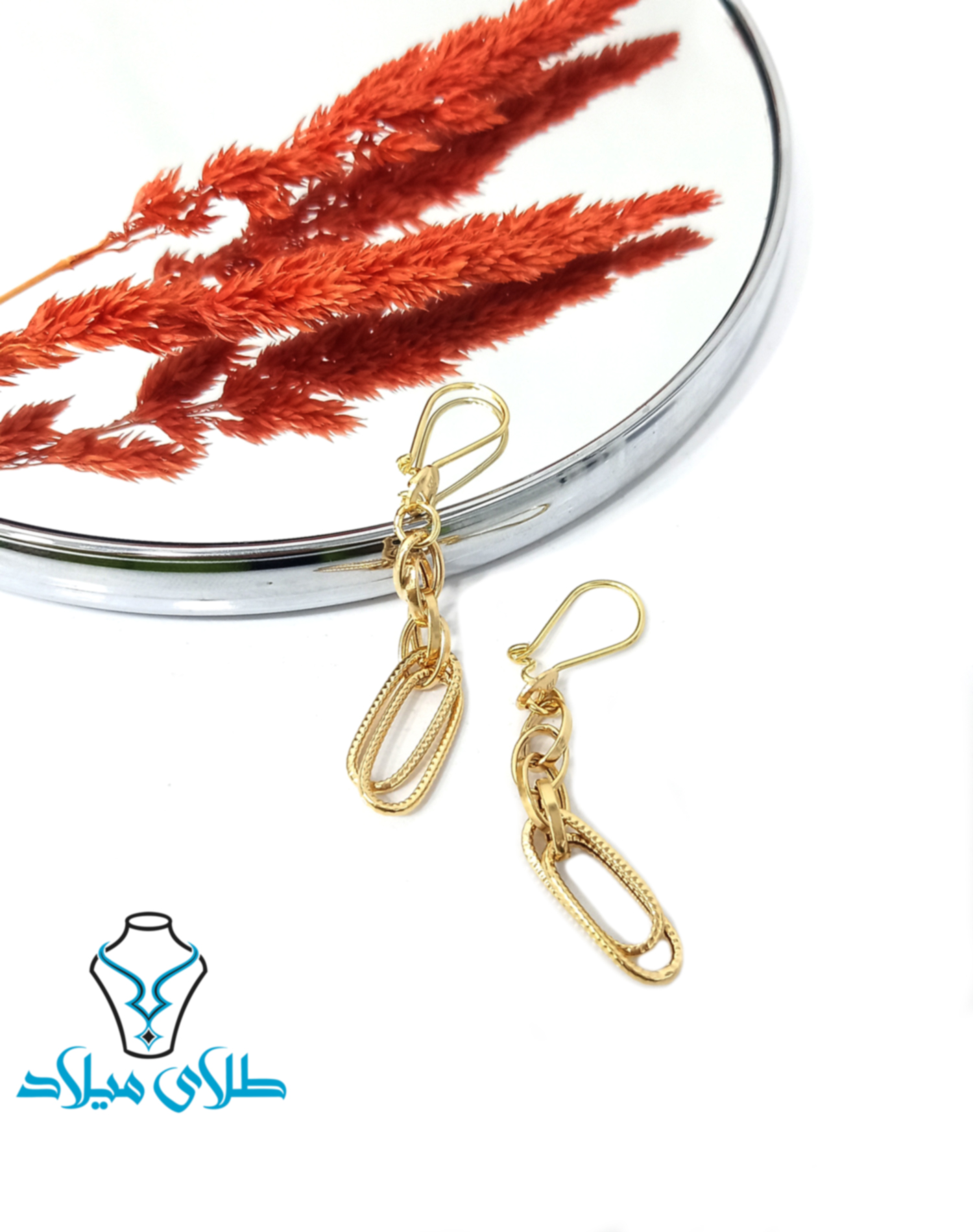گوشواره آویز مهستا · گوشواره آویز طلا · 18 عیار · 3.02 گرم