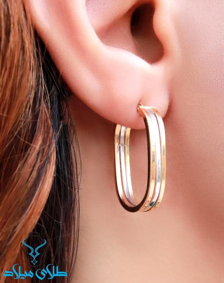 گوشواره حلقه ای آسانا · گوشواره حلقه‌ ای · 18 عیار · 3.18 گرم