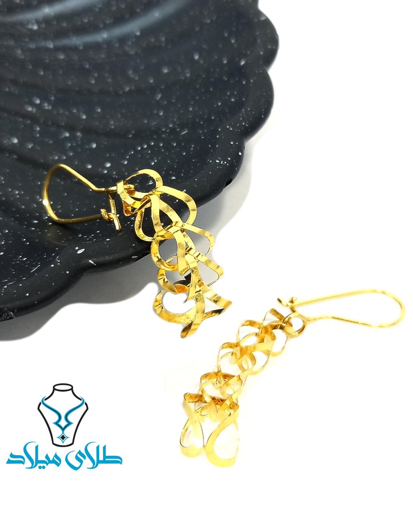 گوشواره آویز آسلی · گوشواره آویز طلا