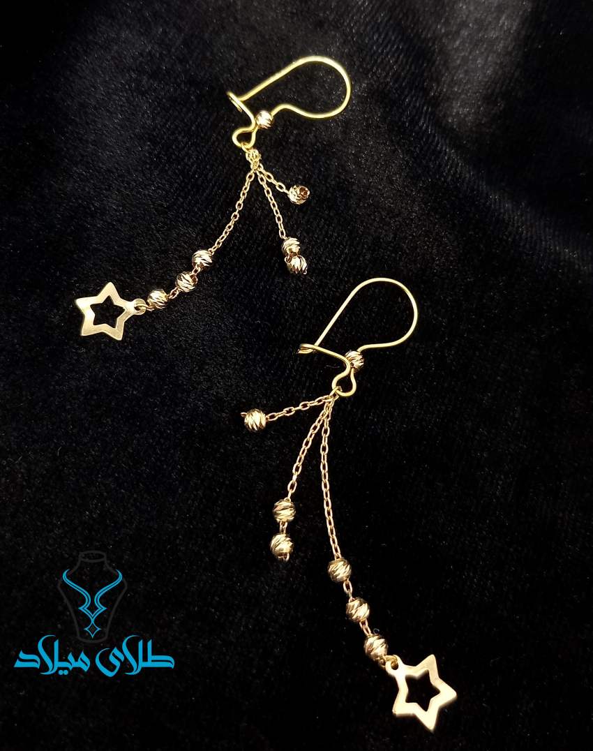 گوشواره آویز آذین · گوشواره آویز طلا
