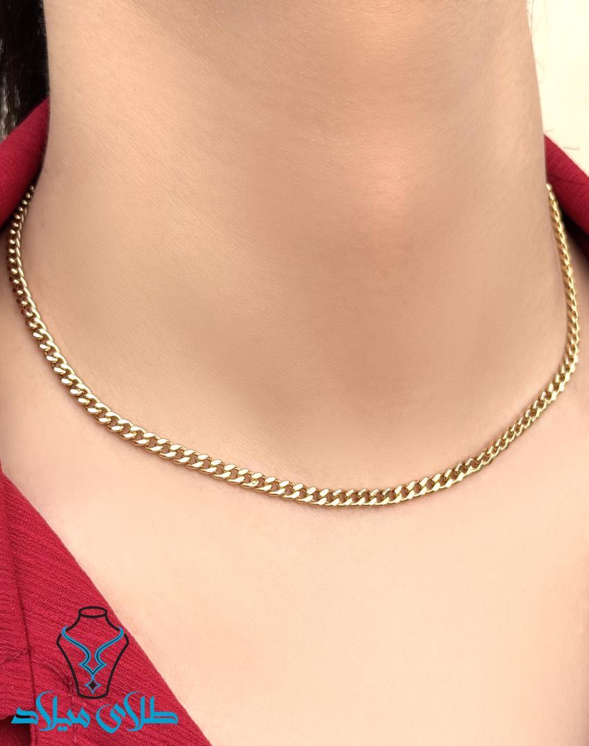گردنبند طلا کارتیه کد14 · گردنبند مردانه طلا · 18 عیار · 6.1 گرم