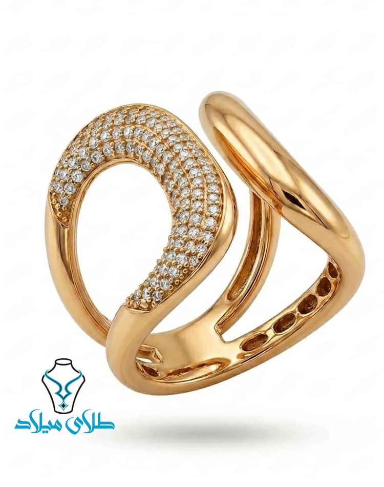 انگشتر دیویدیورمن کد1 · انگشتر نگین دار طلا · 18 عیار · 10.15 گرم