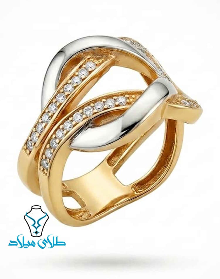 انگشتر دیویدیورمن کد12 · انگشتر نگین دار طلا · 18 عیار · 5.88 گرم