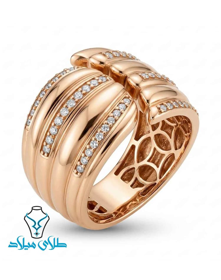 انگشتر طلا دیویدیورمن کد16 · انگشتر نگین دار طلا · 18 عیار · 9.87 گرم