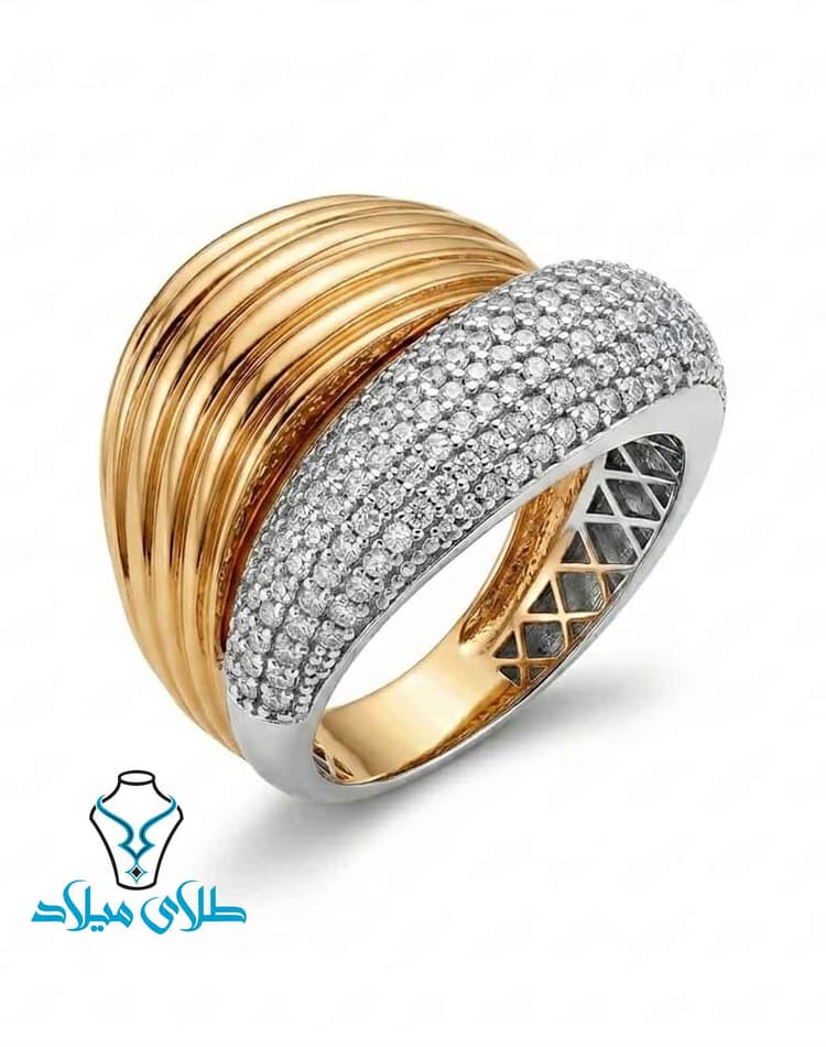 انگشتر دیویدیورمن کد24 · انگشتر نگین دار طلا · 18 عیار · 8.78 گرم