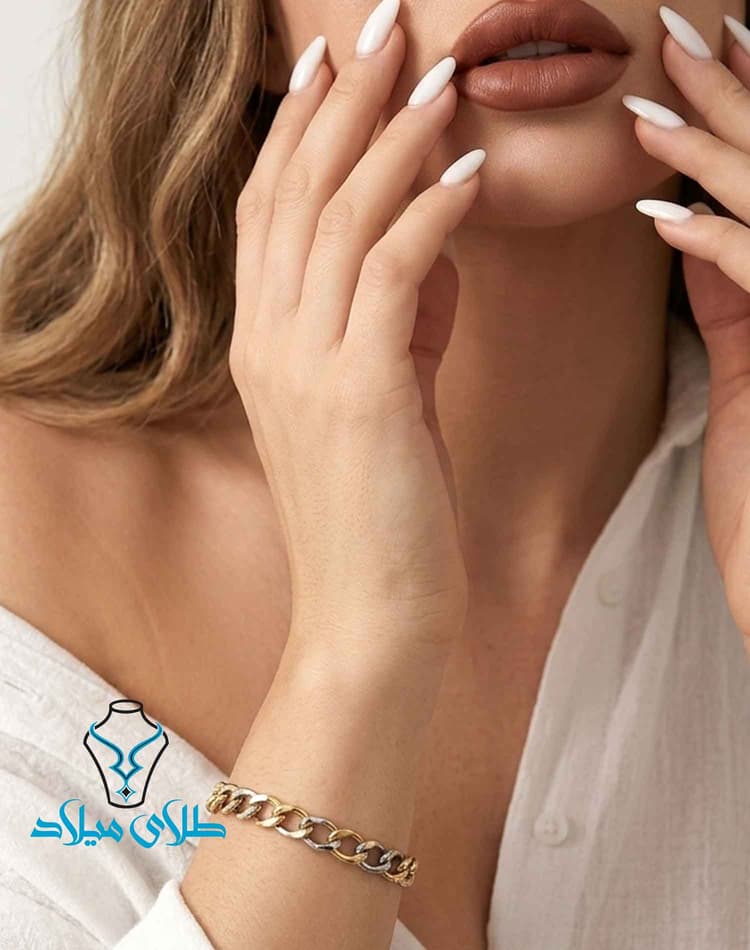 دستبند طلا الیزا · دستبند زنجیری · 18 عیار · 6.45 گرم