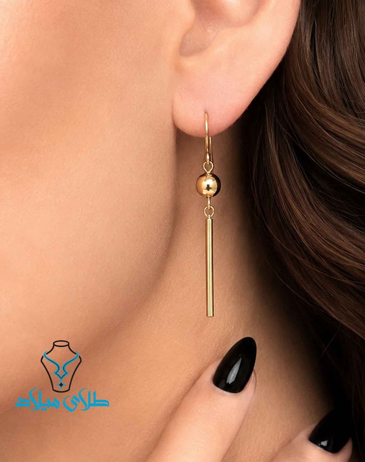 گوشواره آویز السا · گوشواره آویز طلا · 18 عیار · 3.01 گرم