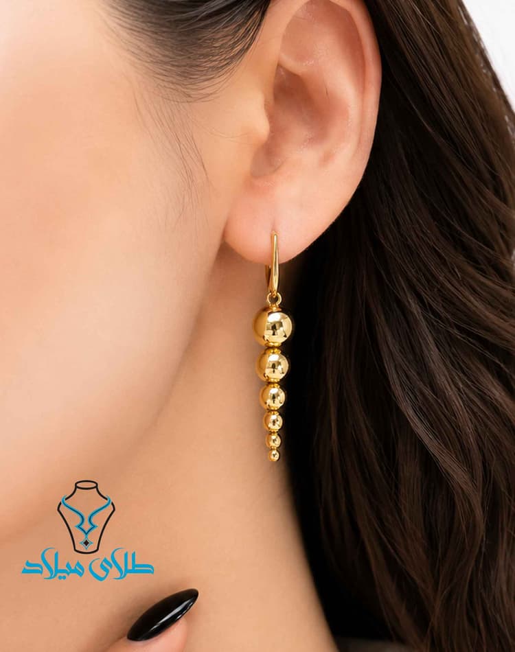 گوشواره آویز فادیا · گوشواره آویز طلا · 18 عیار · 5.1 گرم