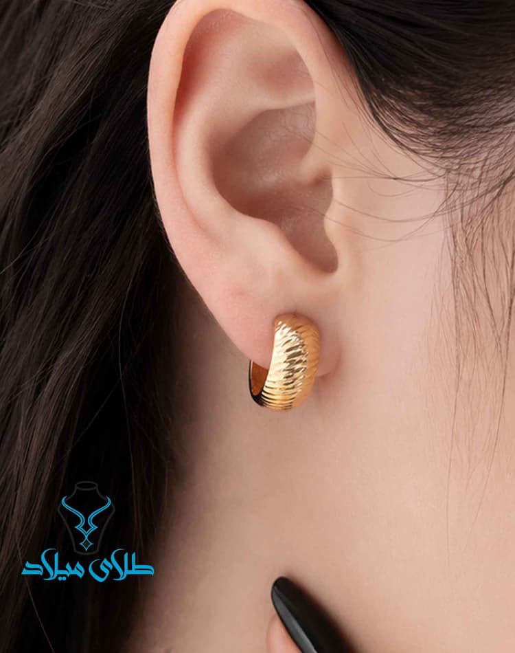 گوشواره حلقه ای هایلا · گوشواره حلقه‌ ای · 18 عیار · 2.19 گرم
