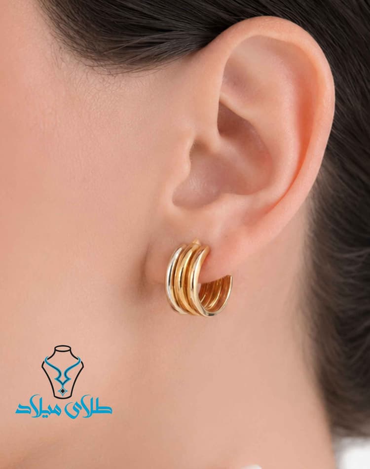 گوشواره حلقه ای هلیانا · گوشواره حلقه‌ ای · 18 عیار · 3.16 گرم