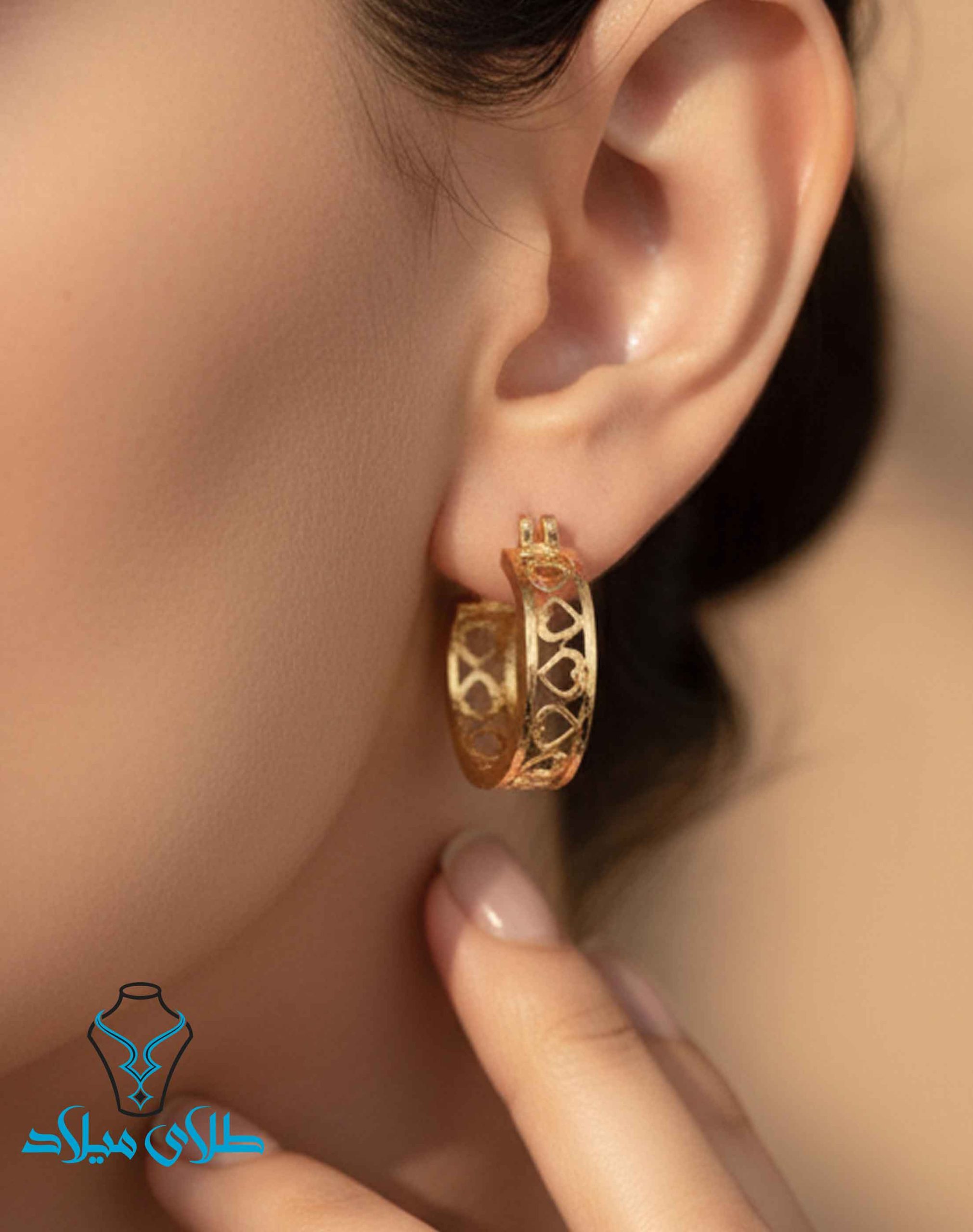 گوشواره حلقه ای کد12 · گوشواره حلقه‌ ای · 18 عیار · 2.49 گرم
