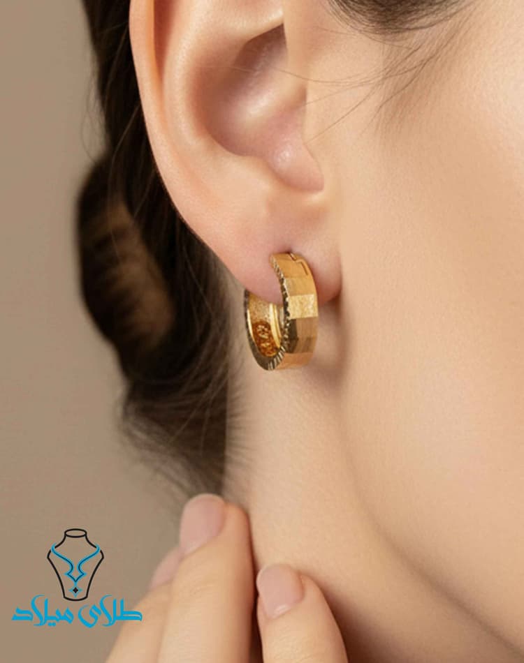 گوشواره حلقه ای کد11 · گوشواره حلقه‌ ای · 18 عیار · 2.16 گرم