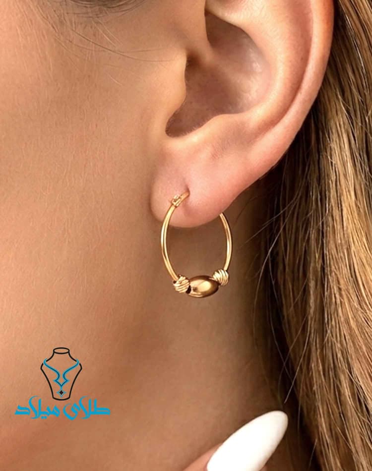 گوشواره حلقه ای کد5 · گوشواره حلقه‌ ای · 18 عیار · 2.15 گرم