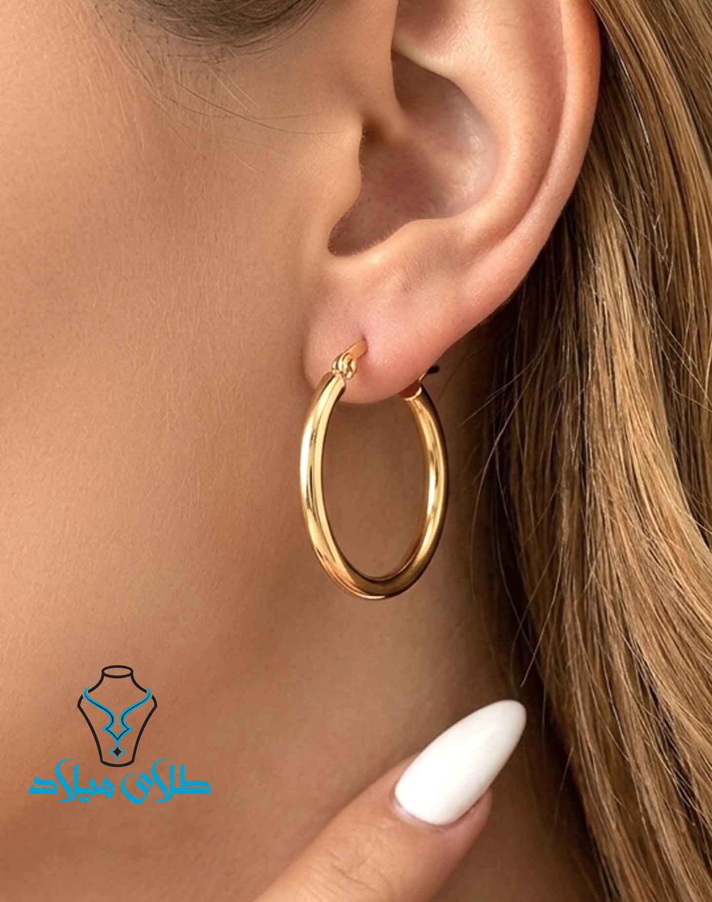گوشواره حلقه ای کارا · گوشواره حلقه‌ ای · 18 عیار · 2.25 گرم