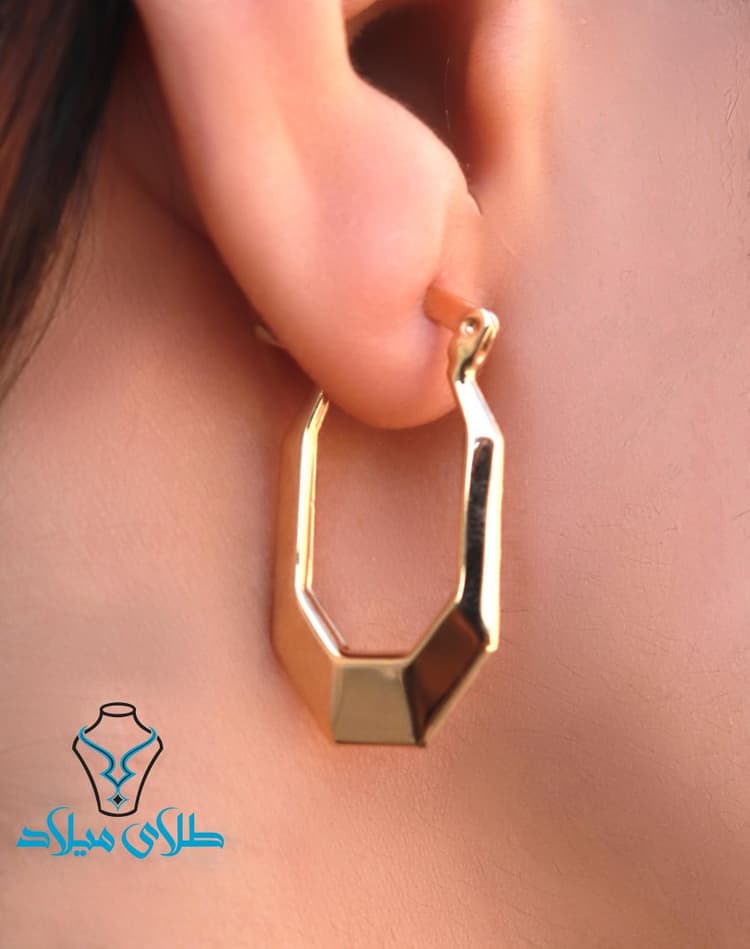 گوشواره حلقه ای کایرا · گوشواره حلقه‌ ای · 18 عیار · 3.02 گرم