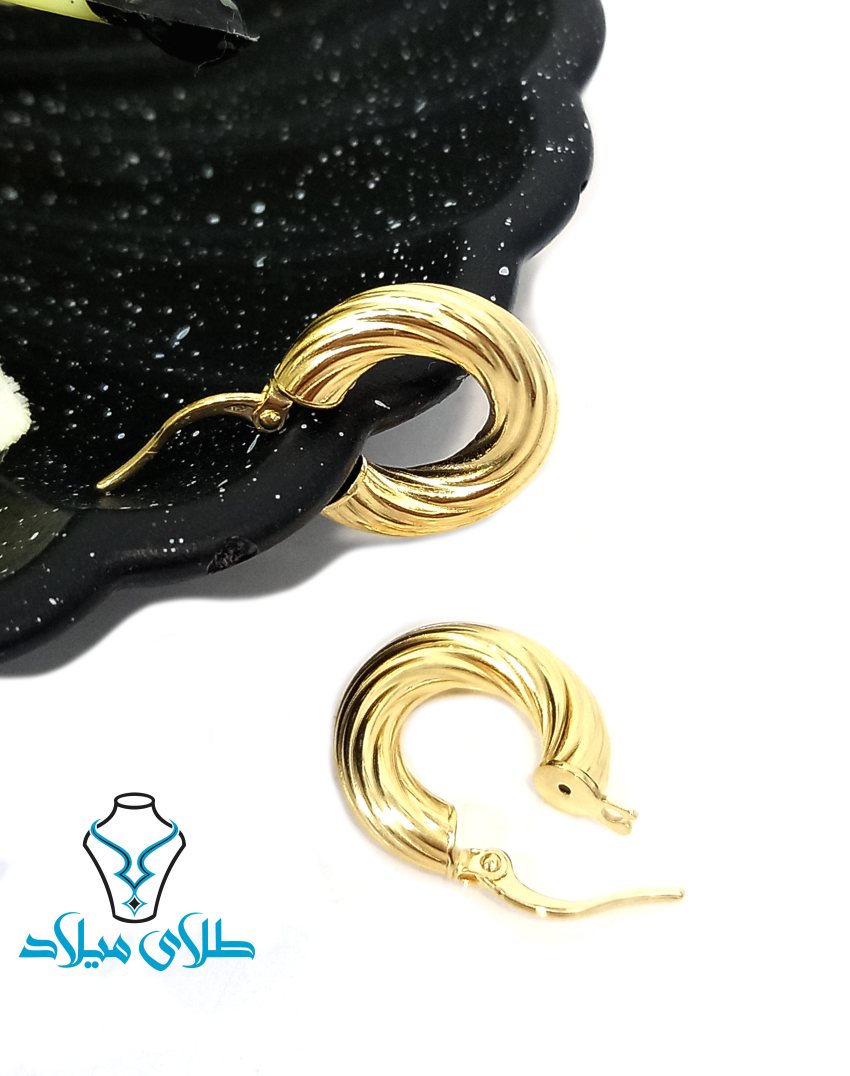 گوشواره حلقه ای لیونا · گوشواره حلقه‌ ای · 18 عیار · 2.06 گرم