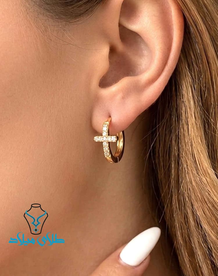 گوشواره حلقه ای مائده · گوشواره حلقه‌ ای · 18 عیار · 2.18 گرم