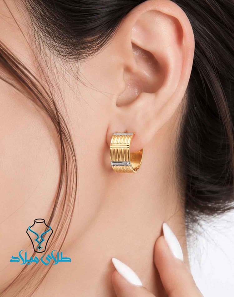 گوشواره حلقه ای مهناز · گوشواره حلقه‌ ای · 18 عیار · 3.34 گرم