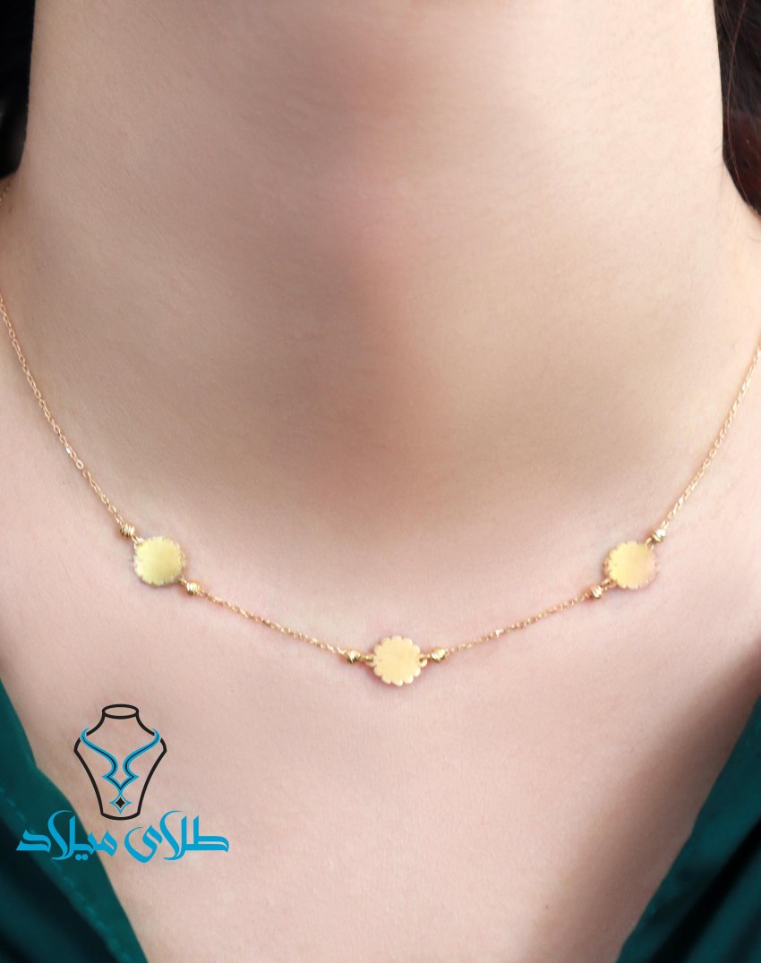 گردنبند مهوا طلا · گردنبند مینیمال طلا · 18 عیار · 2 گرم