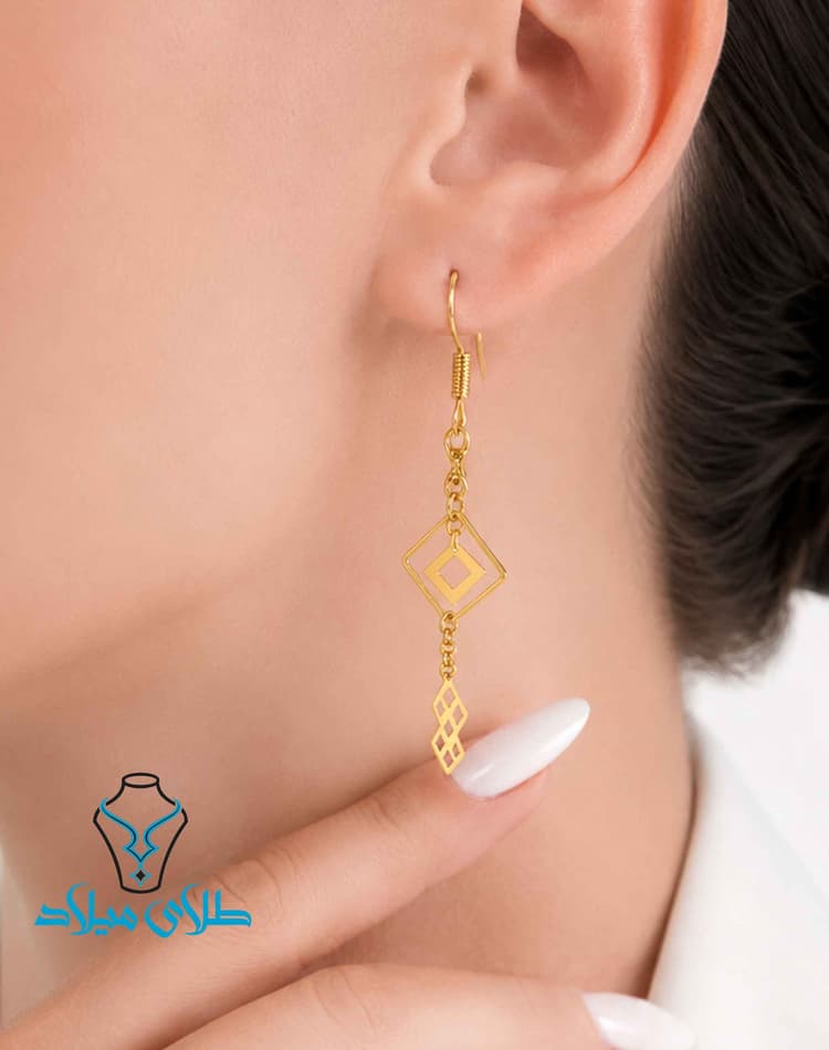 گوشواره آویز مهرا · گوشواره آویز طلا · 18 عیار · 2.99 گرم