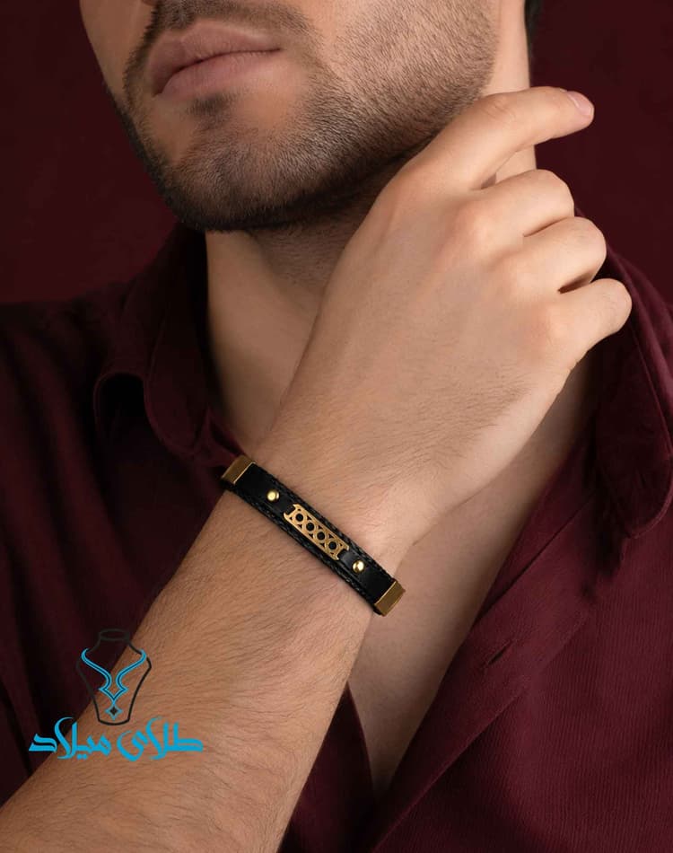 دستبند چرم مردانه کد2