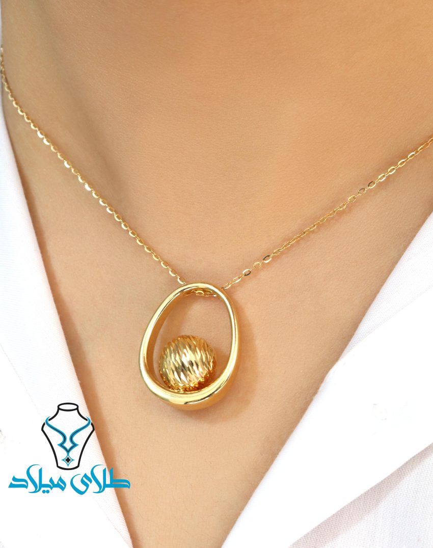 گردنبند طلا مونیکا · گردنبند گوی طلا · 18 عیار · 5.46 گرم
