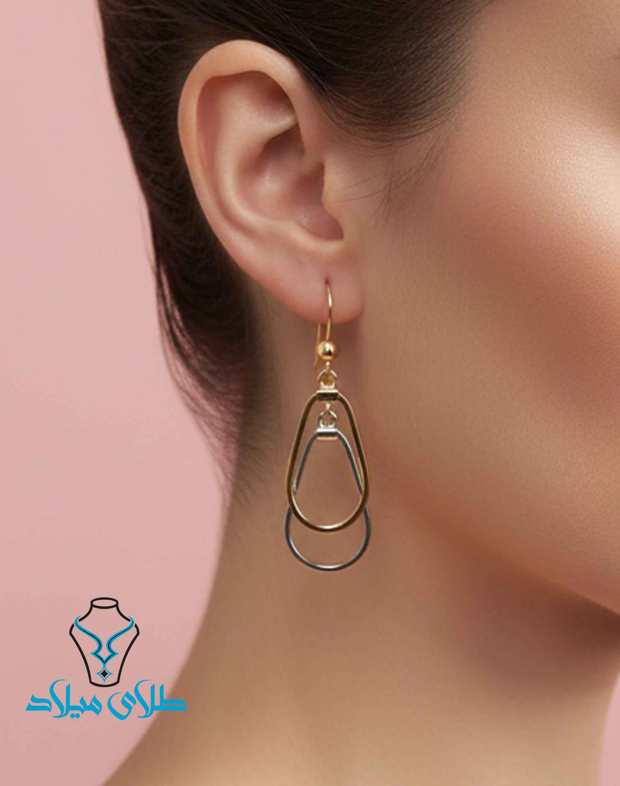 گوشواره آویز کد 29 · گوشواره آویز طلا · 18 عیار · 3.71 گرم
