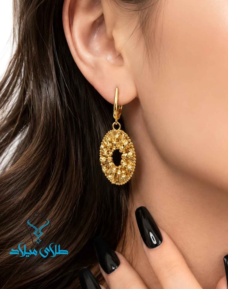 گوشواره آویز پرینا · گوشواره آویز طلا · 18 عیار · 5.43 گرم