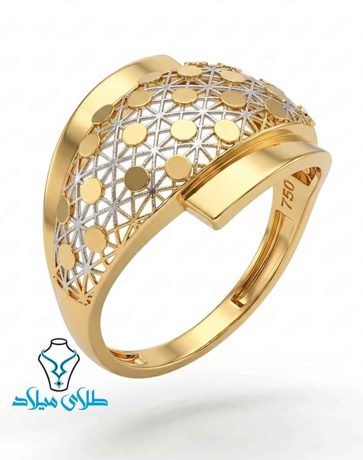 انگشتر کد22 · انگشتر توری طلا · 18 عیار · 2.4 گرم