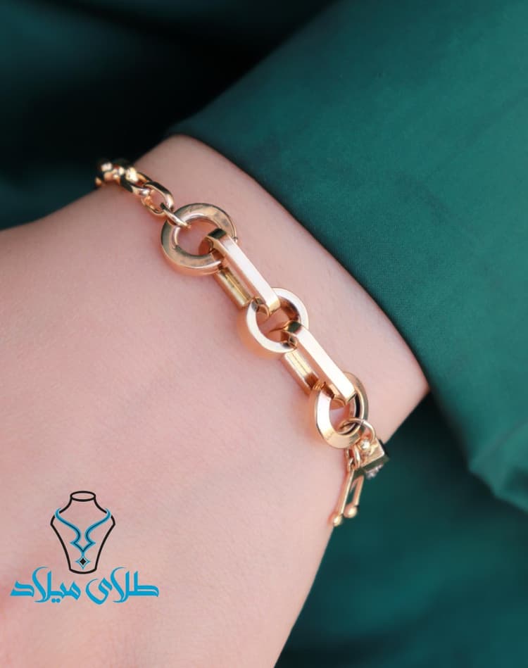 دستبند طلا سایرا · دستبند زنجیری · 18 عیار · 7.86 گرم