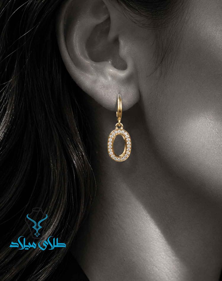 گوشواره آویز سرنا · گوشواره آویز طلا · 18 عیار · 3.53 گرم