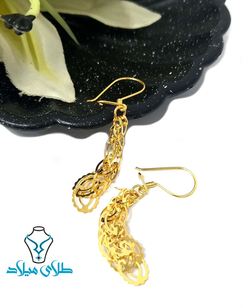 گوشواره آویز سیما · گوشواره آویز طلا