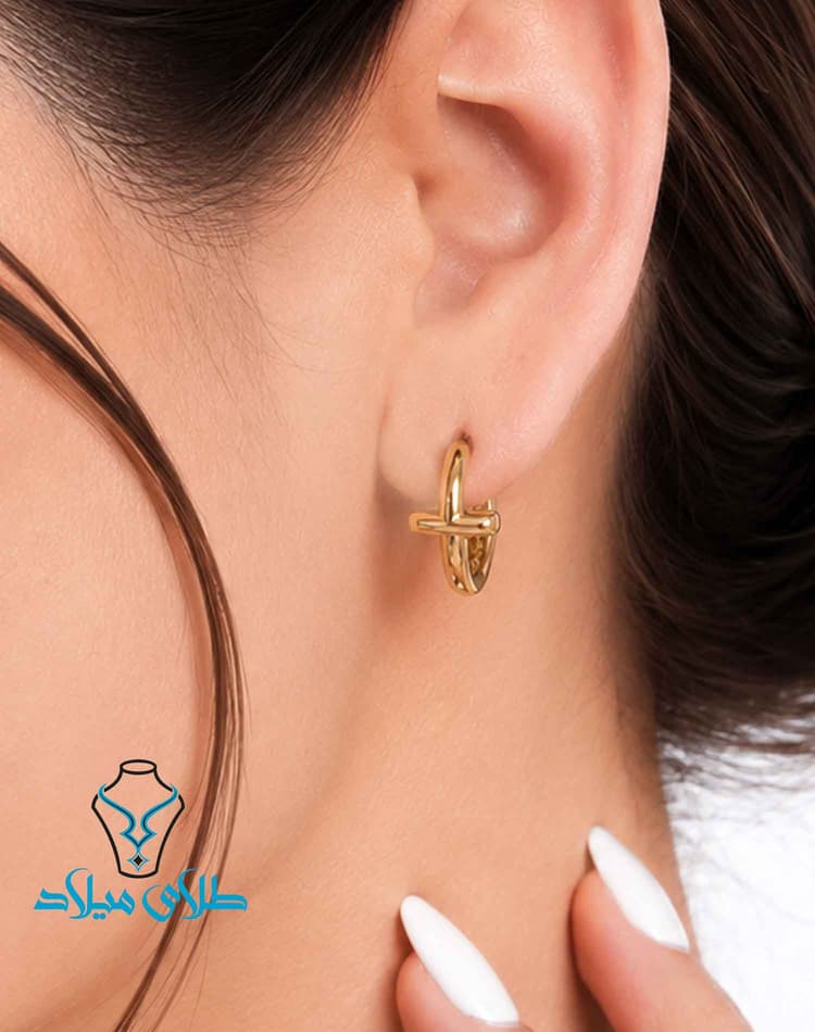 گوشواره حلقه ای سونیا · گوشواره حلقه‌ ای · 18 عیار · 2.22 گرم