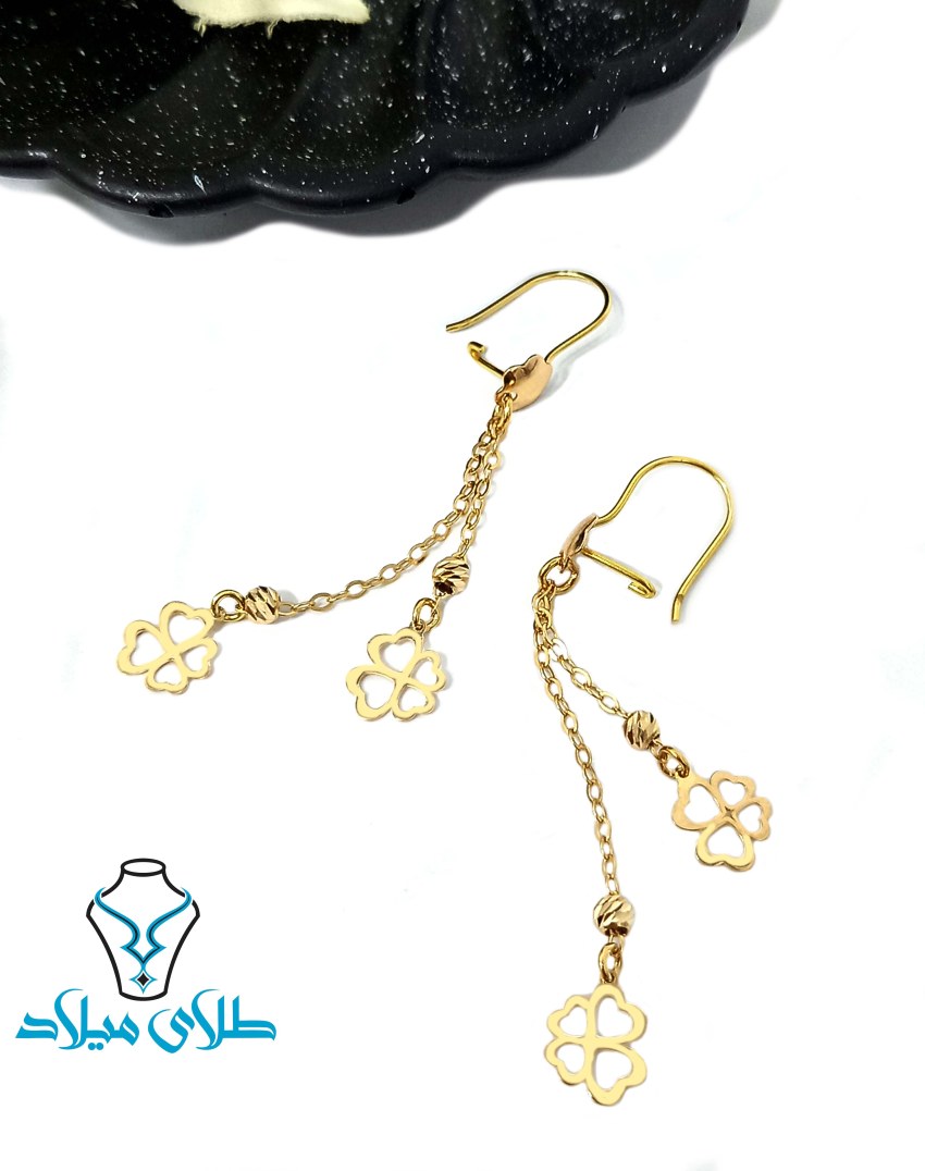 گوشواره آویز تبسم · گوشواره آویز طلا · 18 عیار · 2.06 گرم