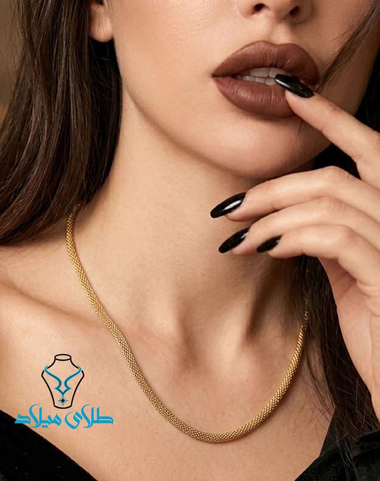 گردنبند طلا تانیا · زنجیر طلا مردانه · 18 عیار · 7.61 گرم