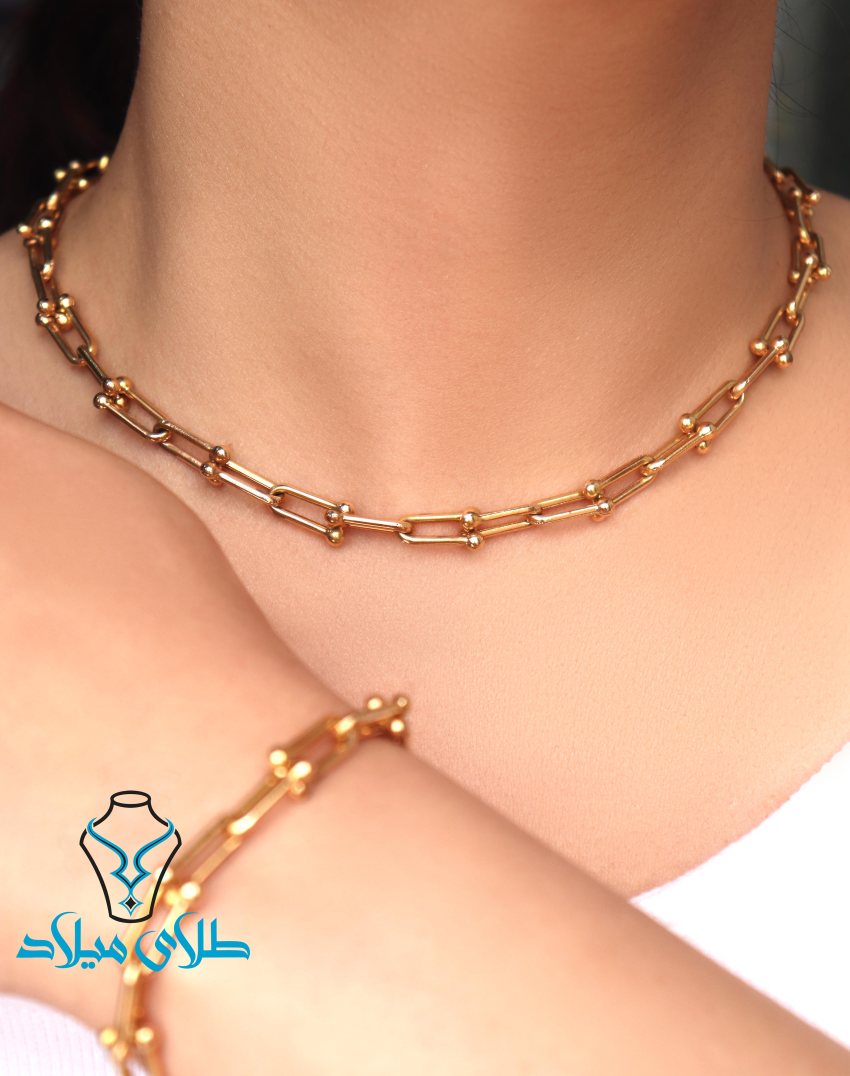 سرویس طلا تیفانی کد6 · نیم ست طلا بدون نگین
