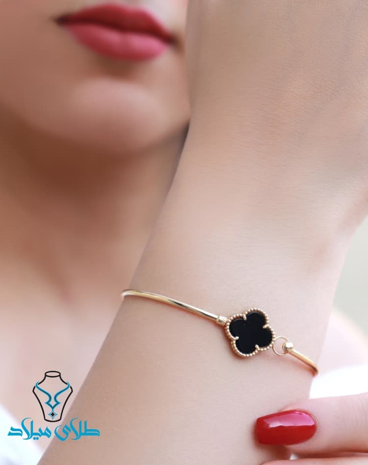 دستبند النگویی ونکلیف کد6 · دستبند النگویی سایز 2 · 18 عیار · 3.75 گرم